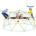10FT Kids Climbing Dome with Swing & Cushion - Outdoor Playground Equipment