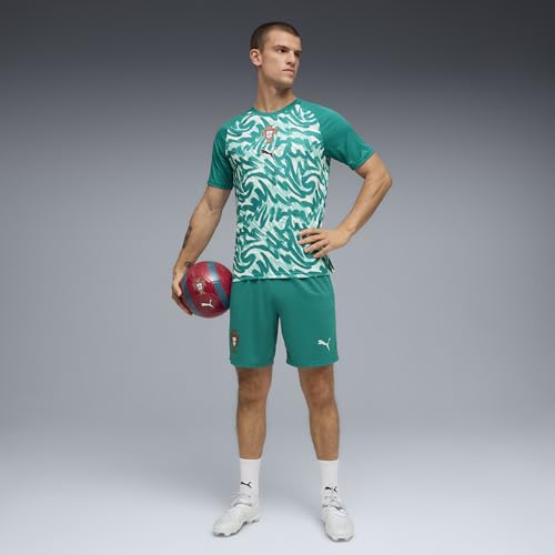 Puma Men's Portugal Warm-Up Jersey Large Green Lagoon Ruby Shimmer Soccer Shirt