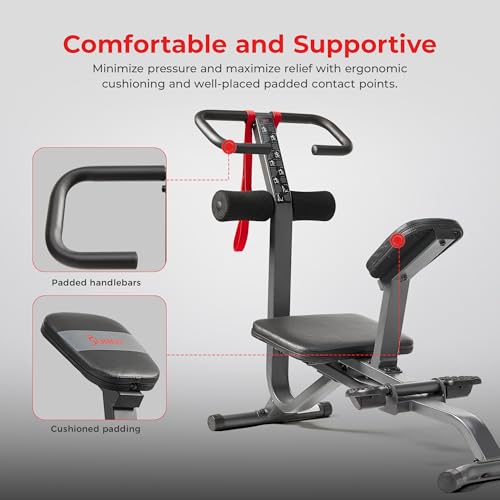 Black Sunny Health & Fitness Full Body Stretch Machine with Pivot Seat