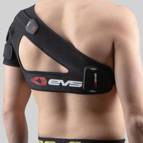Black XL Shoulder Brace with X-Strap Support - Compression Medical Grade