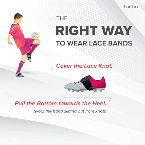 Soccer Lace Bands for Youth & Kids - Black, Keeps Laces Tied - 1 Pair