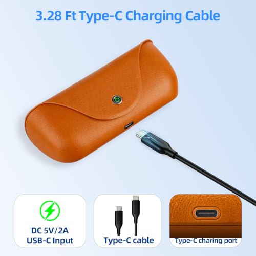 Meta Glasses Charging Case Orange Compatible with Gen 1/2/3 & Oakley Models