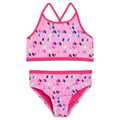 Girls' UPF 50+ Adjustable Bikini Set - Bright Pink, Medium