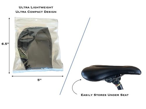 Waterproof Bicycle Seat Cover - Lightweight, Snug-Fit Bike Saddle Cover with Built-in Under-Seat Storage