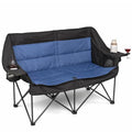 Heavy Duty Double Camping Loveseat - Portable 2-Person Outdoor Folding Chair