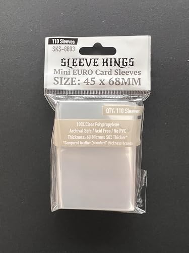 Mini Euro Card Sleeves 45x68mm Pack of 4 - 440 Clear Card Protectors