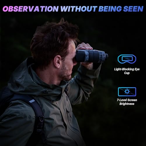 WOSPORTS Camo Gray Night Vision Binoculars 48MP Photo & 4K Video, Long-Range IR