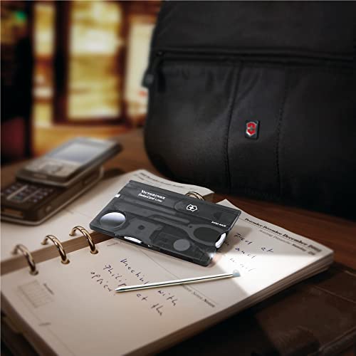 Swiss Pocket Knife with 13 Functions - Multi-Tool Card Lite, Black