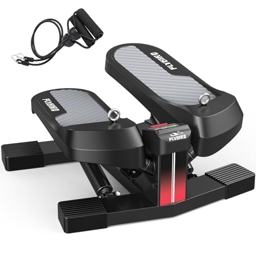 FLYBIRD Stair Stepper Machine with Resistance Bands for Home Workout, 350 LBS Capacity Twisting Stepper for Cardio, Legs, Hips & Glutes, Fitness Equipment for Men and Women