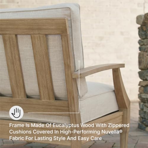 Signature Design by Ashley Clare View Beige Outdoor Lounge Chair - 1-Piece