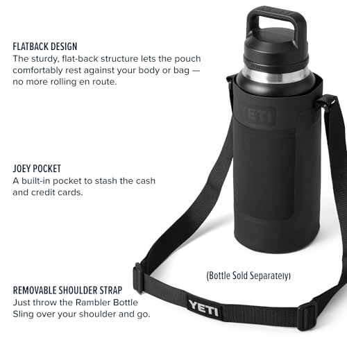 YETI Bottle Sling for Rambler Bottles Large Black Fits 26 & 36 oz