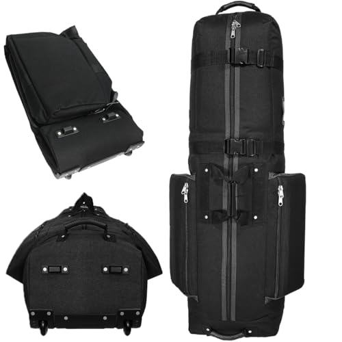 Golf Travel Bag Cover with Thick Foam Padding - Black/Grey