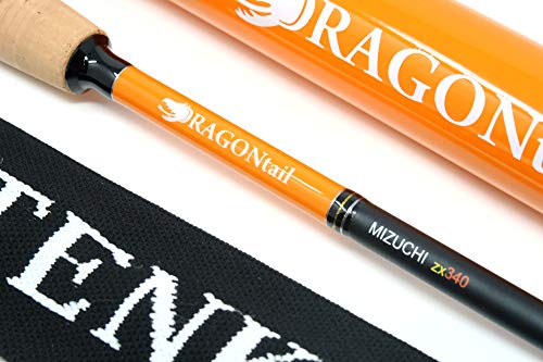 DRAGONtail Tenkara ZX340 Small Tenkara Rod with Level Line Kit - 8ft, 9.6ft, 11ft