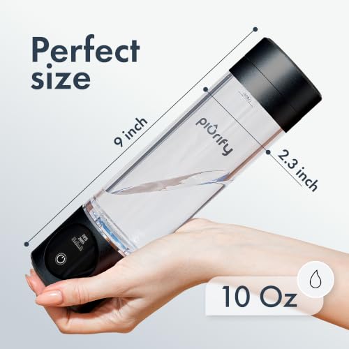 PIURIFY Hydrogen Water Bottle Generator - Portable, Certified 6300+ PPB, Rechargeable