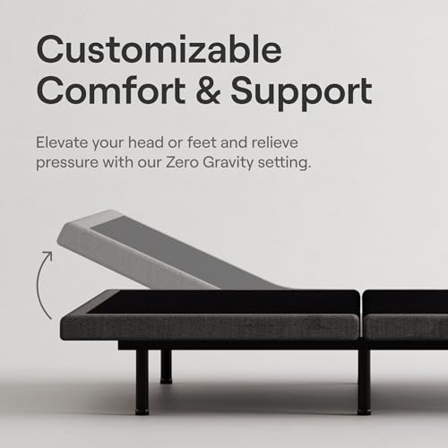 Nectar Premier Adjustable Queen Bed Base with Head & Foot Control, Massage, App & Remote