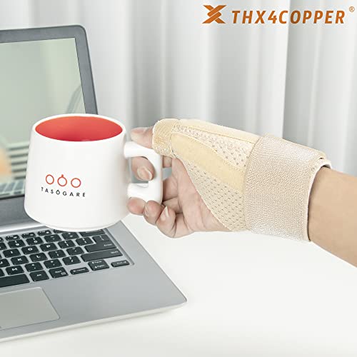 Thumb & Wrist Stabilizer Splint for Pain Relief, Arthritis, Sprains, Tendonitis, Carpal Tunnel - Beige, Large/X-Large
