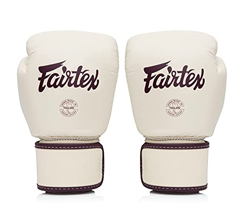 Fairtex BGV16 16 oz Leather Muay Thai MMA Boxing Gloves - Khaki