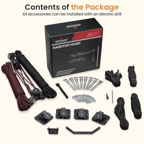 Pacikwest Classic Black Kayak Hoist for Garage Ceiling, 180 lb Capacity