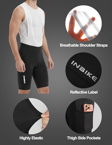 Mens Cycling Jersey Set Large White Reflective Breathable Quick-Dry Bib Outfit