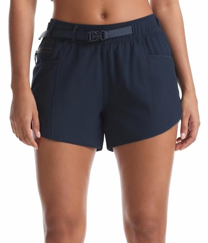 Women’s Quick Dry Hiking Shorts with Pockets - Dark Blue, XL