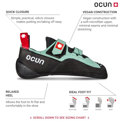 Ocun Striker QC Bouldering Shoe for Rock Climbing - Green Malachite, Women/Men