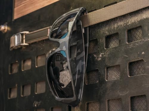 Men's Wraparound Polarized Sunglasses - Camo Black, Rugged Design