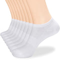 Ankle Socks for Women & Men 12 Pairs Thin Low Cut No Show Cotton Socks - White 5-7 / 8