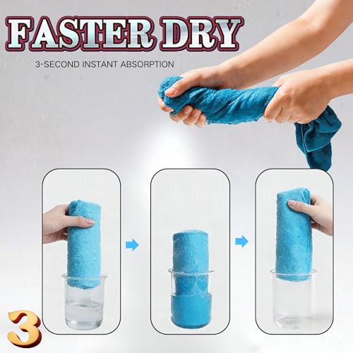 Magnetic Beach Towel - Extra Wide Sand-Free Quick-Dry Microfiber for Car Door Changing Blue Leaf Whisper
