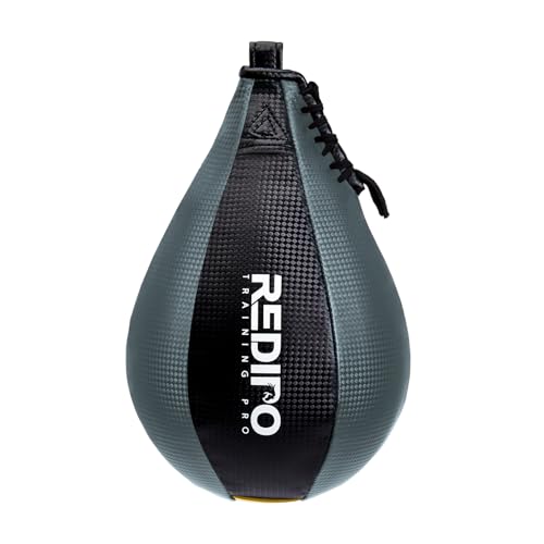 Grey Boxing Speed Bag - PU Leather Reflex Punching Ball for MMA & Training