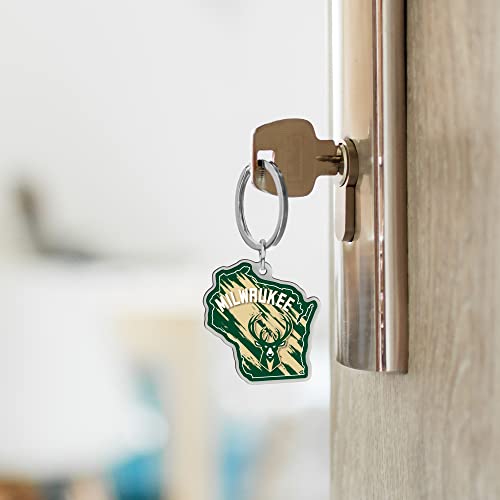 LSU Tigers State Shape Keychain - Team Color Home State Pride