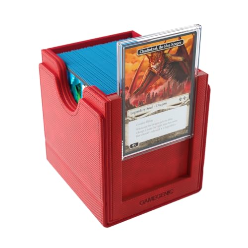 Gamegenic Sidekick Pro 100+ XL Convertible Deck Box with Secure Card Display - Red
