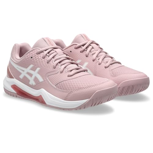 ASICS Women's Gel-Dedicate 8 Tennis Shoes 9 Wide Morganite/White