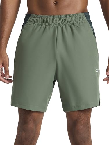 Reebok Men's Warm Up Training 7” Shorts - Small Duck Green