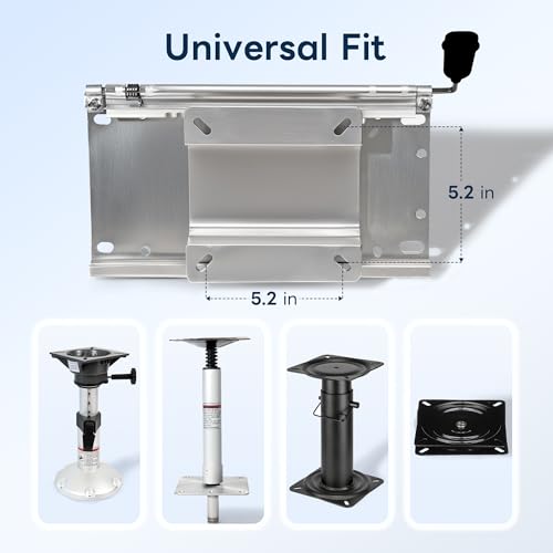 MarineExplore Aluminum Boat Seat Slider - Universal Fit, Durable & Easy Install