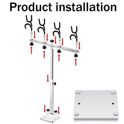 Fishing Rod Holder for Boat 1 Pack Stainless Steel & Aluminum - Variant 1