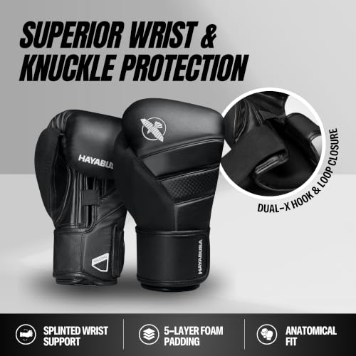 Hayabusa T3 Boxing Gloves - Sparring 16oz Black