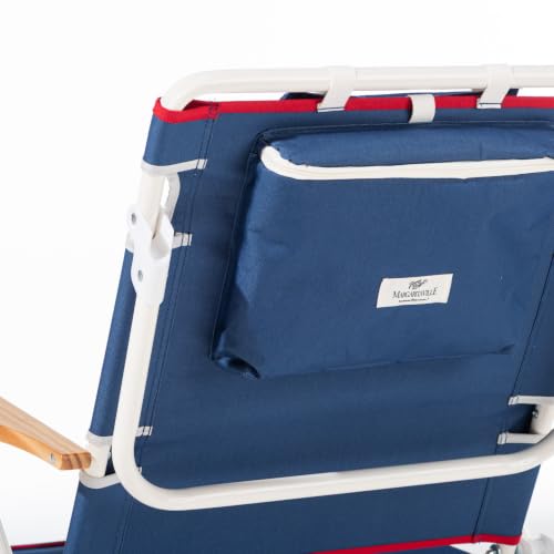 Lightweight Portable Beach Chair Backpack Recliner with Cooler Pocket