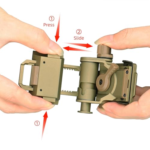 Night Vision Goggles Helmet Mount - Tan Aluminum Adjustable Adapter for PVS15/PVS18