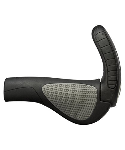 Ergon GP3-L Large Black/Gray Bicycle Handlebar Grips - Lightweight, Carbon Compatible