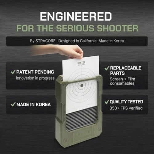 BBSTER Mechanical BB Target Trap for Airsoft, 400+ FPS, Reusable & Shock-Absorbing