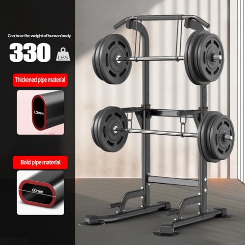 Z ZHICHI Black Pull-Up Dip Station 350LBS Capacity Home Fitness Equipment