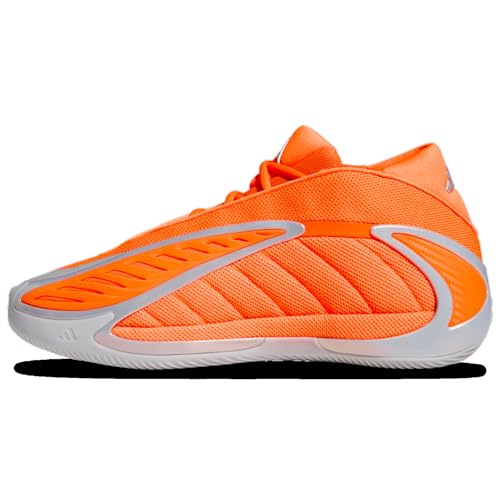 adidas Unisex Anthony Edwards 2 Sneakers - Lucid Orange/Silver, Size 12 Women / 11 Men