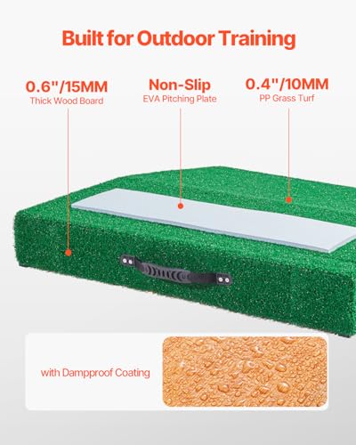 30 Inch Green Pitching Mound for Baseball & Softball Practice Indoor Outdoor