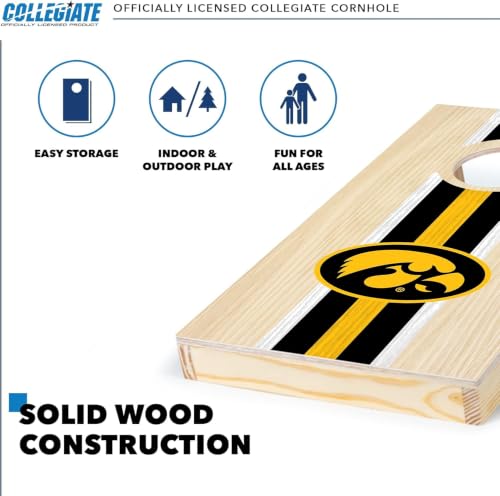 Iowa Hawkeyes Travel Cornhole Set - Portable 1'x2' NCAA Official Game