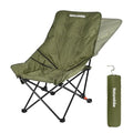 Naturehike Seastar Green Oversized Padded Camping Chair with Adjustable Backrest & Side Pocket