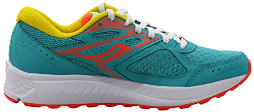 Saucony Women's Cohesion 13 Running Shoe - Teal/Slime, Size 8.5