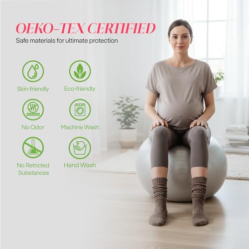 CoolMate Women's Slouch Crew Socks - 3 Pairs Brown Light Beige Variations