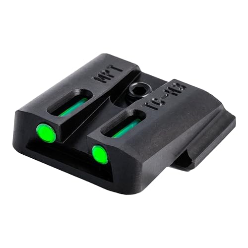 Green Rear Sight for Handgun - Tritium & Fiber-Optic Night Sight for Smith & Wesson M&P
