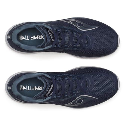 Men's Saucony Kinvara 15 Running Shoes - Navy Silver, Size 12