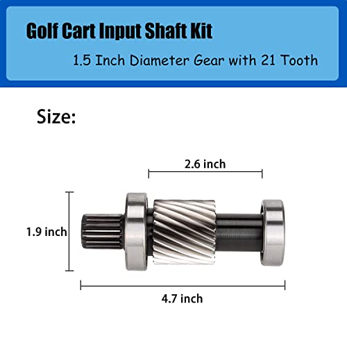 10L0L 21-Tooth Input Shaft Kit for EZGO TXT/Medalist/Marathon Electric Vehicles